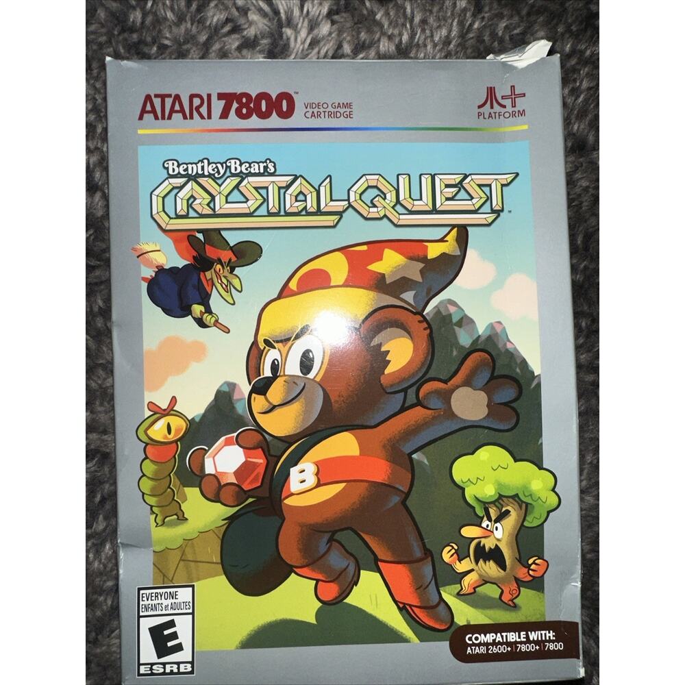 Atari 7800 Bentley Bear's Crystal Quest 7800 Box Damaged